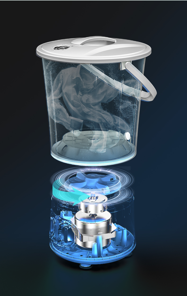 南极人分桶折叠迷你洗衣机XPB18-45-A 便携生活新选择